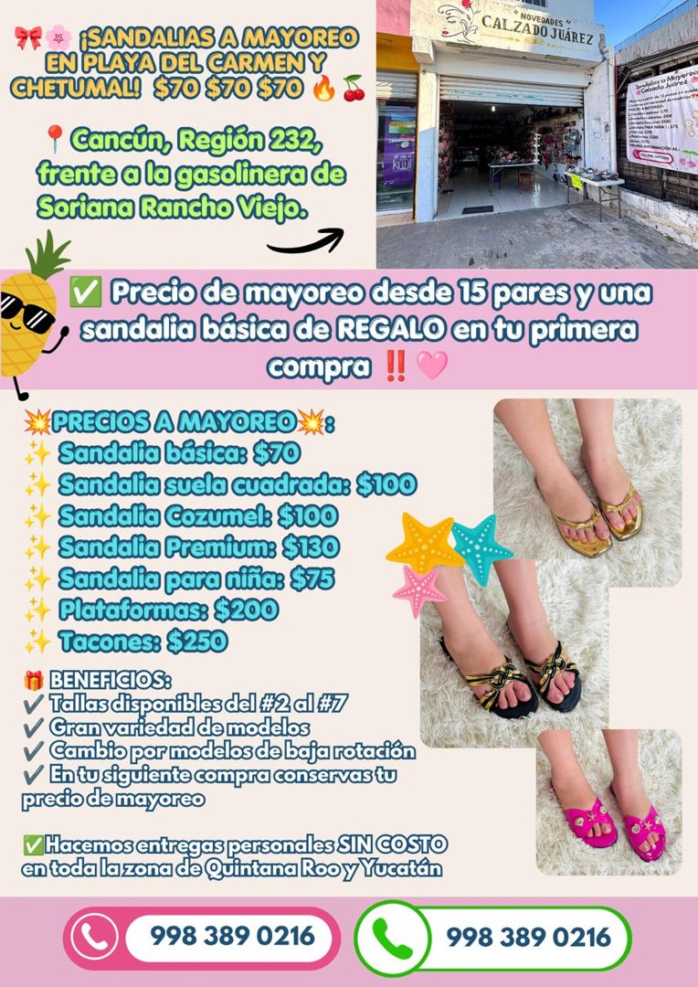 Anuncio de calsados Juárez: sandalias