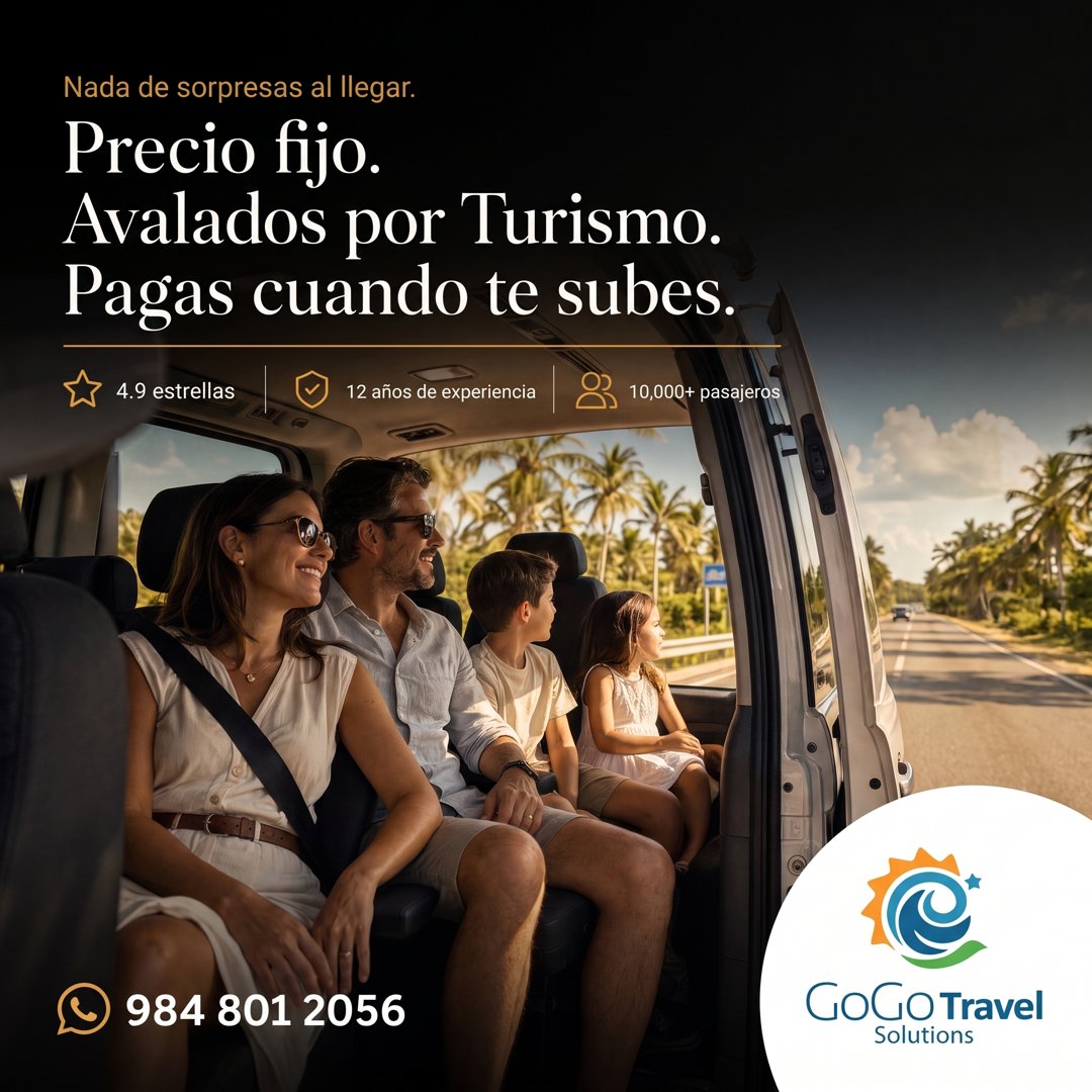Anuncio de Gogo Travel México: transporte de pasajeros