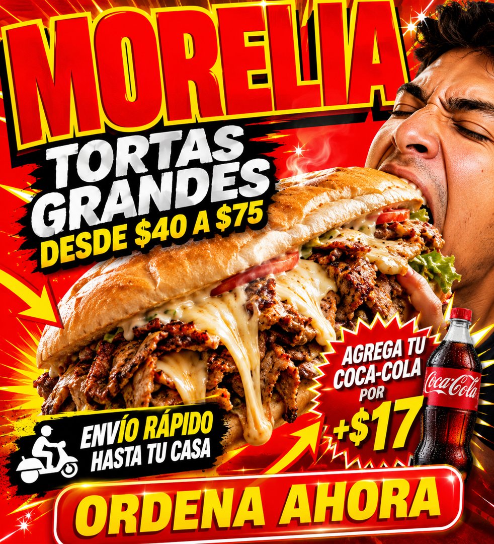 Anuncio de Tortas Morelia: tortas
