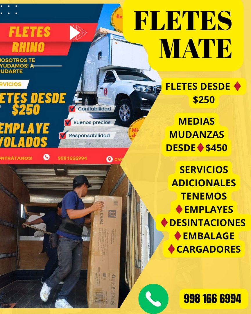 Anuncio de Fletes mr.mate: fletes y mudanzas