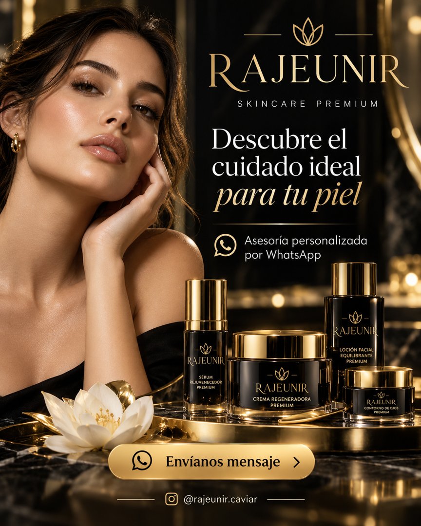 Anuncio de Rajeunir Skincare Premium: productos de skincare premium