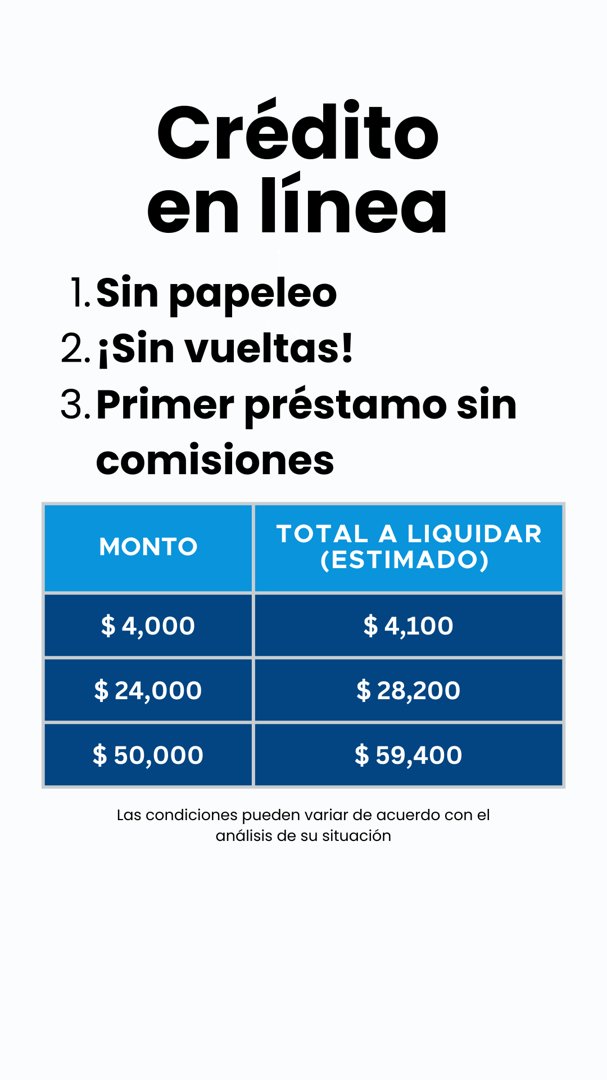 Anuncio de PrestamoUr.mx: Préstamo en línea
