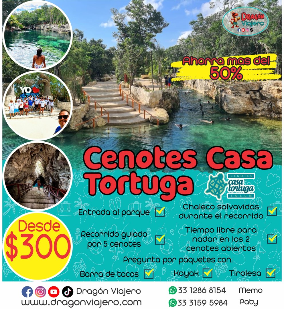 Anuncio de Dragón Viajero: Visita a cenotes
