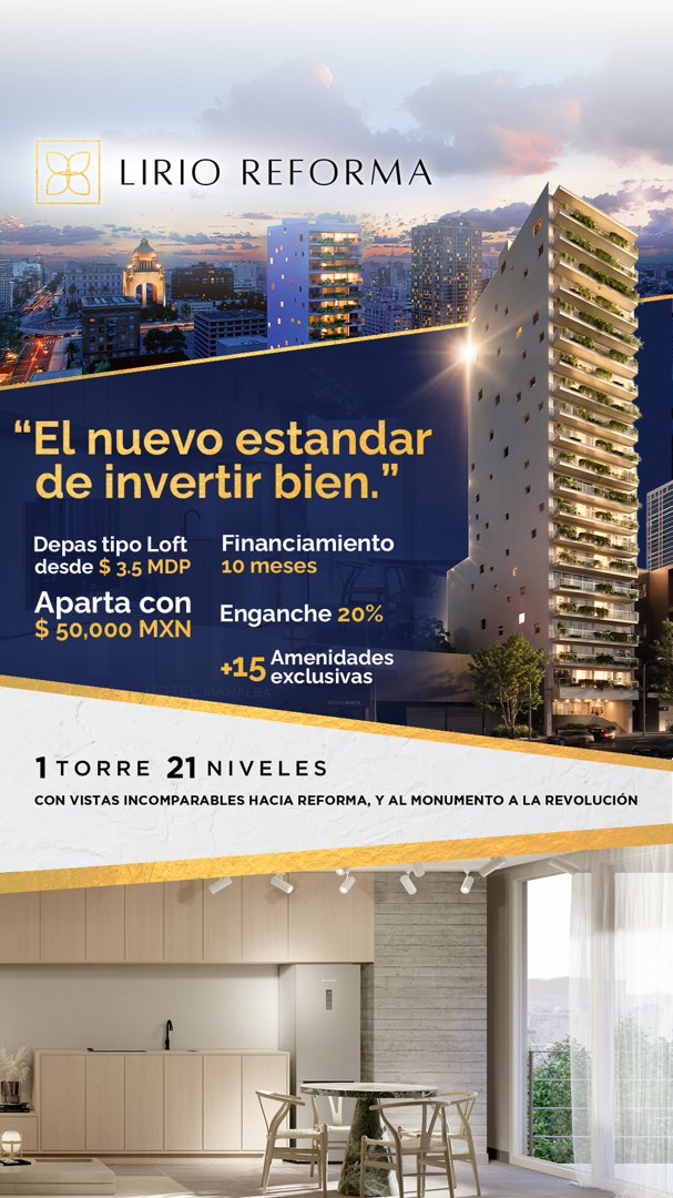 Anuncio de Lirio Reforma: apartamento