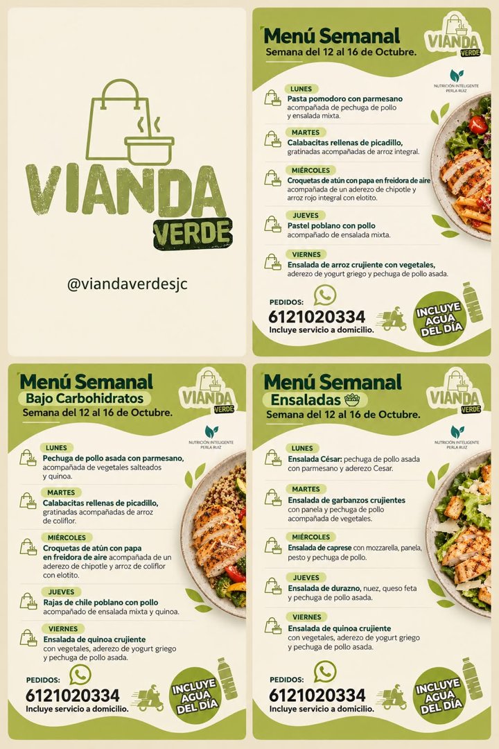 Anuncio de Víanda Verde los cabos: Menús balanceados y ensaladas a domicilio