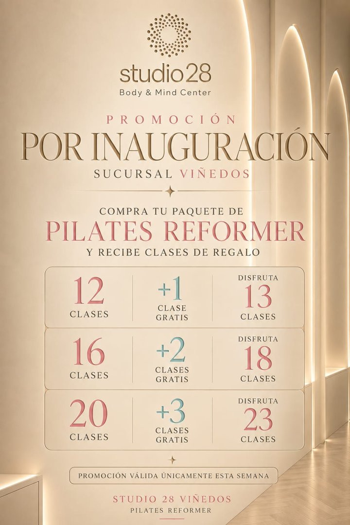 Anuncio de Studio 28: Pilates Reformer