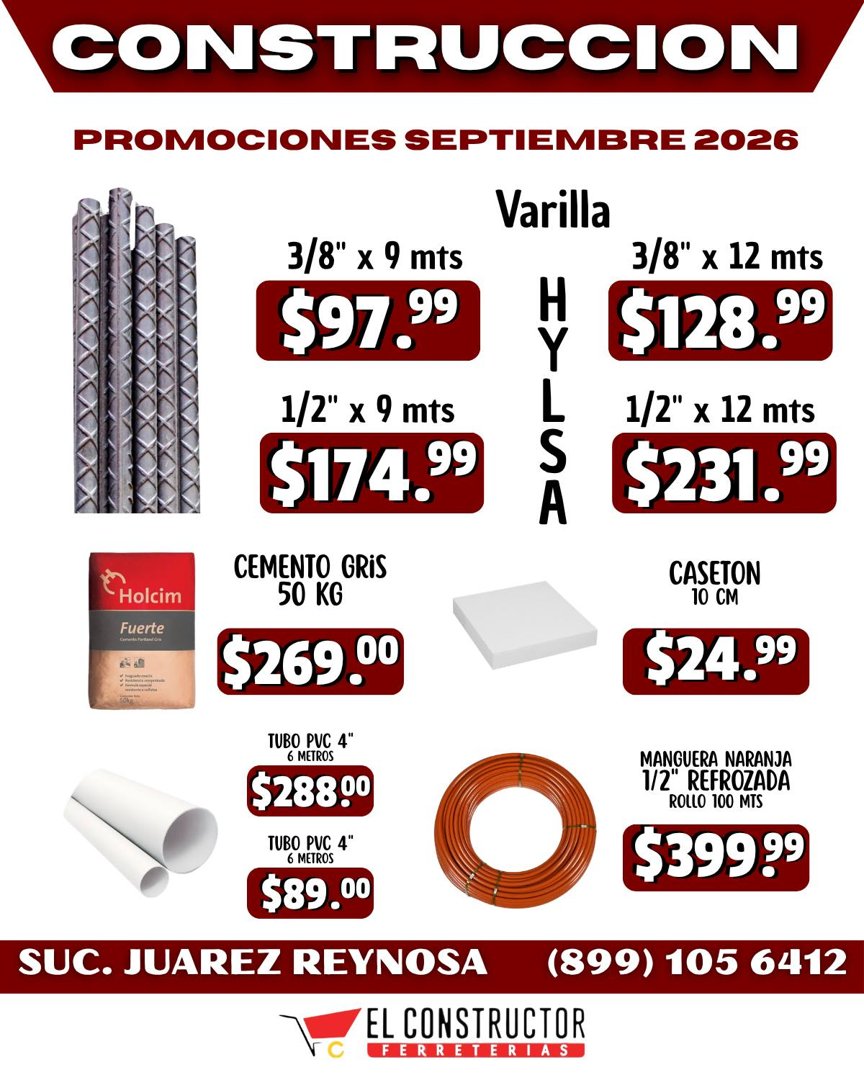 Anuncio de Ferretería el Constructor Juárez - Reynosa: Ferretería