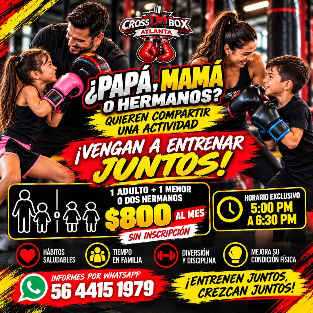 Anuncio de CrossDMBox: Entrenamiento de boxeo para familias