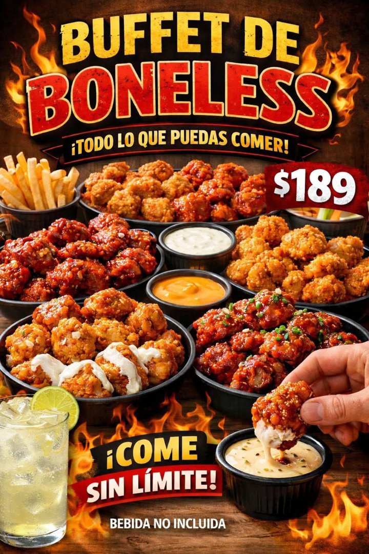 Anuncio de Frontera xpress: Buffet de boneless