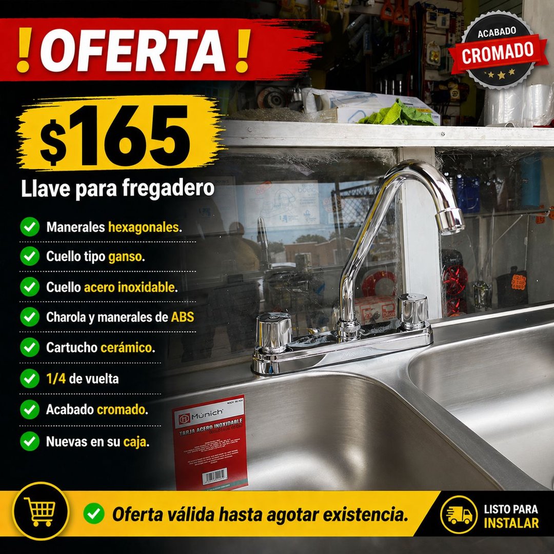 Anuncio de Ferretería MJG: Llave para fregadero