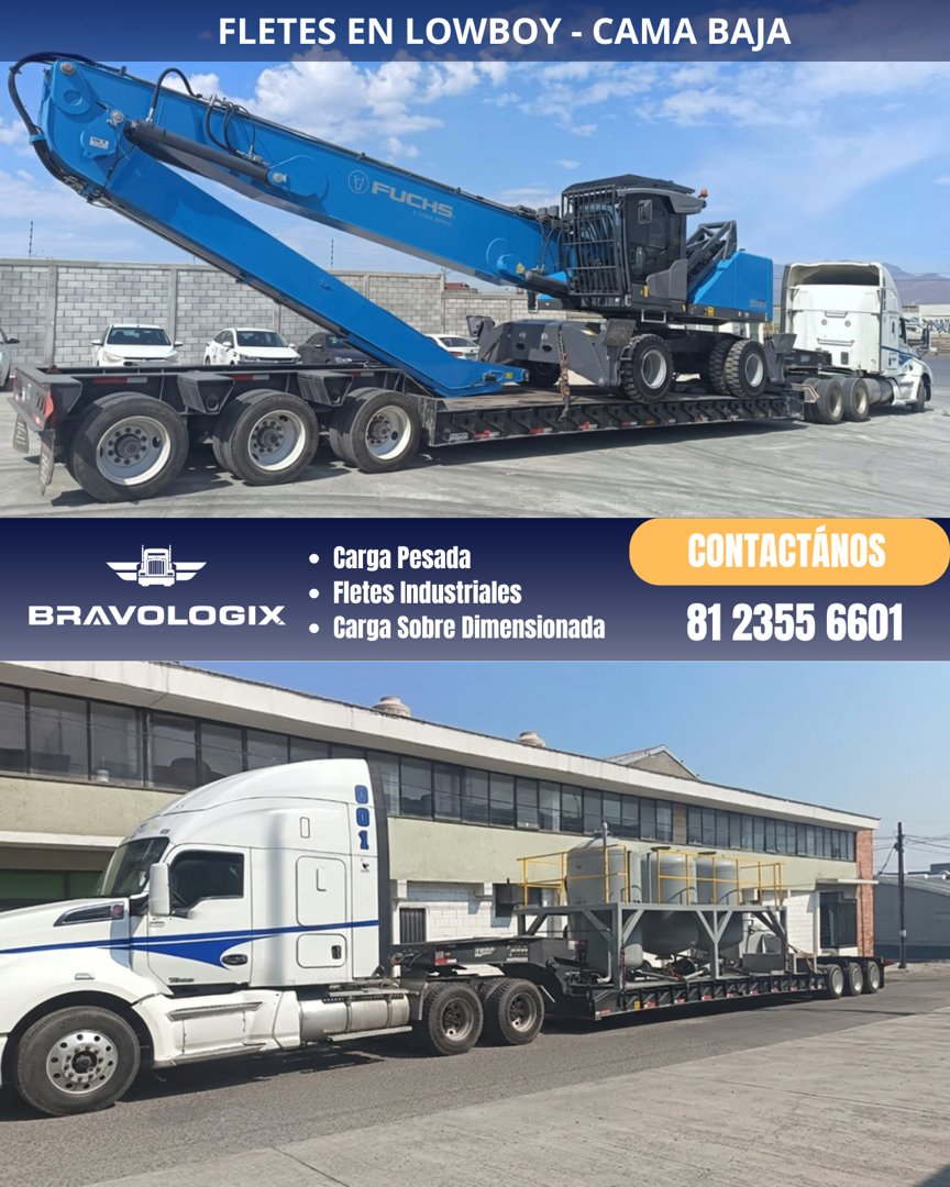 Anuncio de BravoLogix: Fletes en Lowboy Camas Bajas