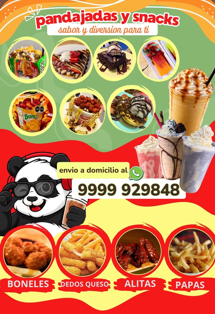 Anuncio de Pandajadas y Snacks: pandajadas y snacks