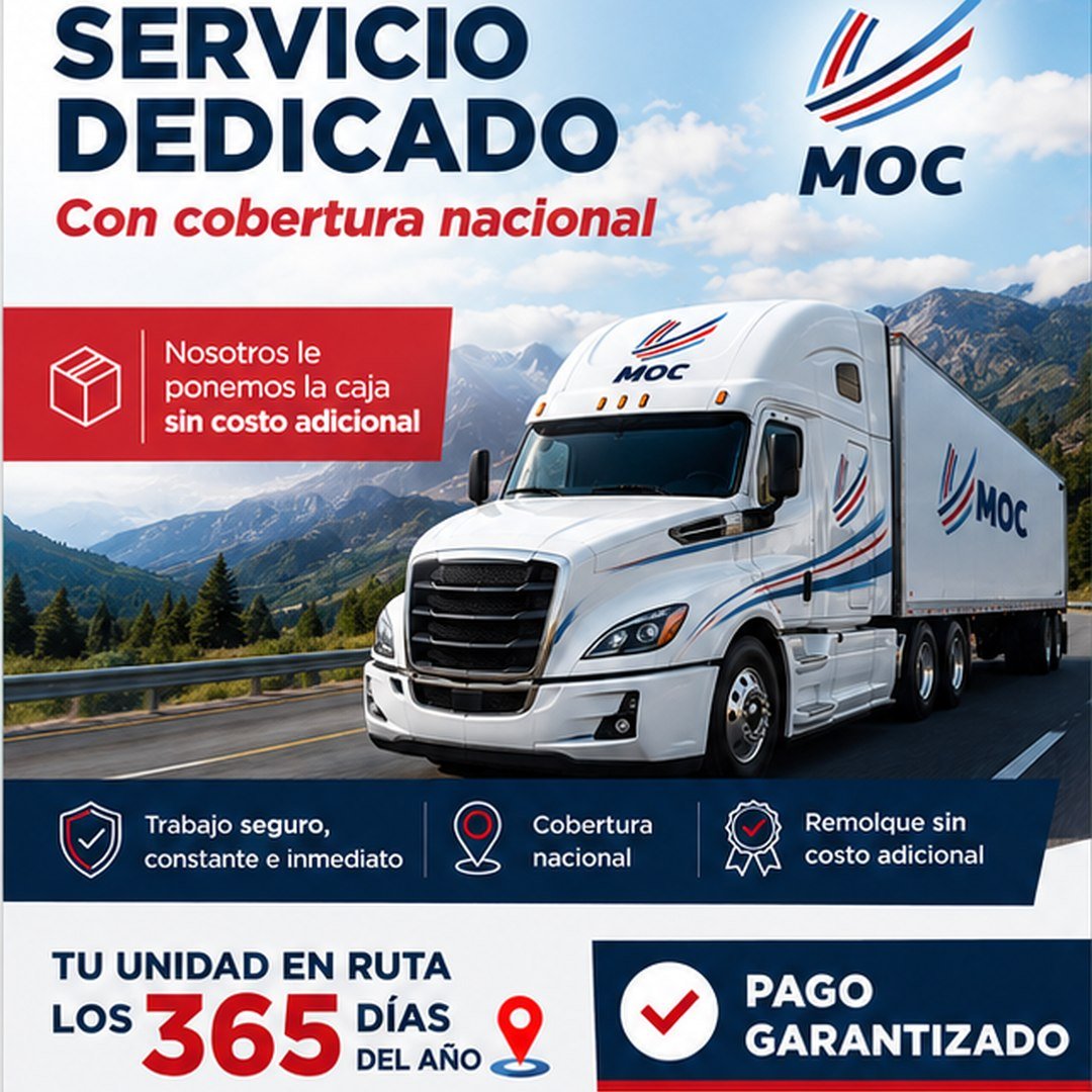 Anuncio de Mejor Opción de Carga: Servicio dedicado de transporte terrestre
