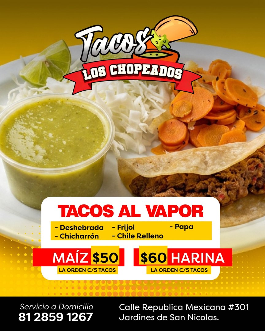Anuncio de Tacos Los Chopeados