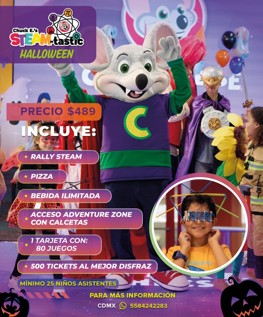 Anuncio de Chuck E. Cheese México