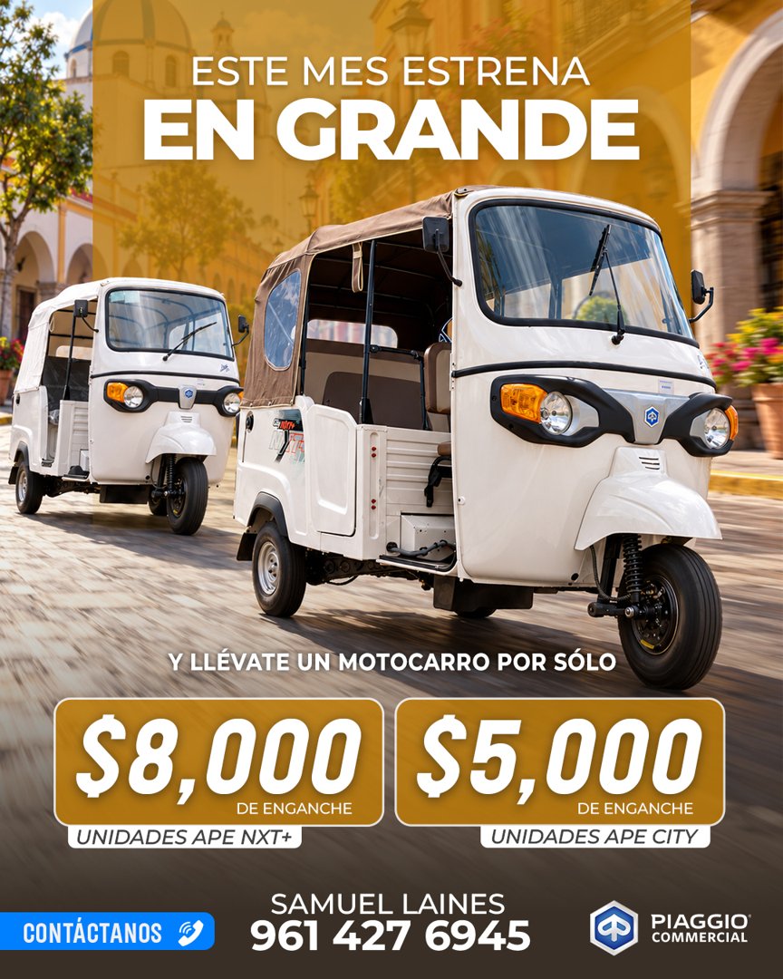 Anuncio de Motocarros para negocios: motocarros