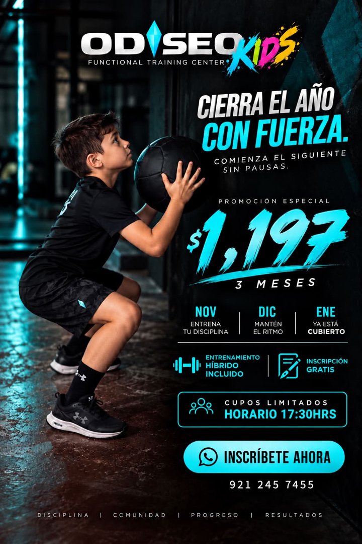 Anuncio de Odiseo Functional Training Center: Entrenamiento funcional para niños