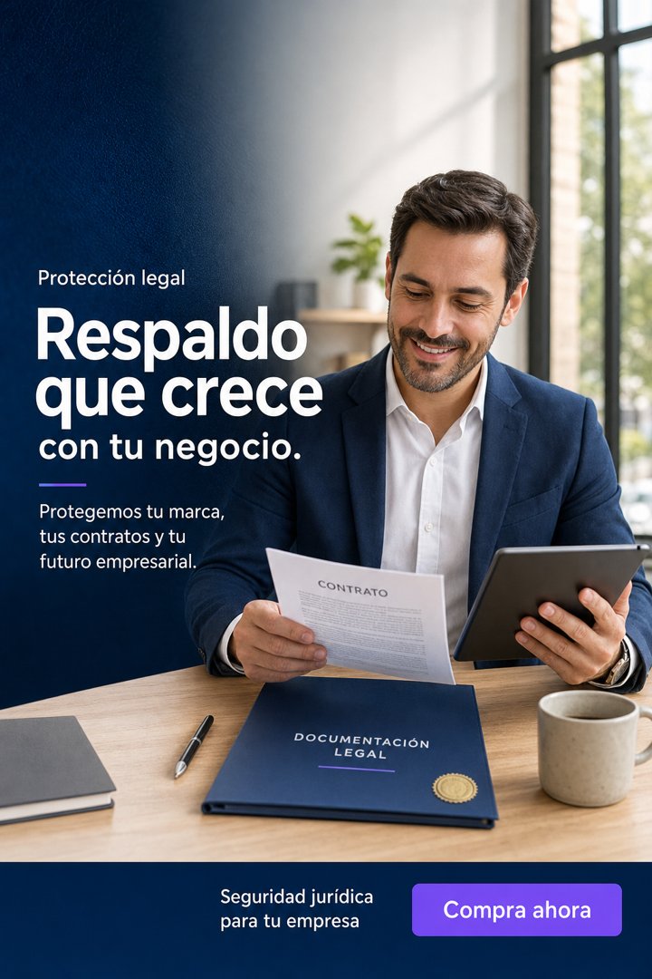 Anuncio de Somos Identia: Asesoría legal para protección de marca y contratos