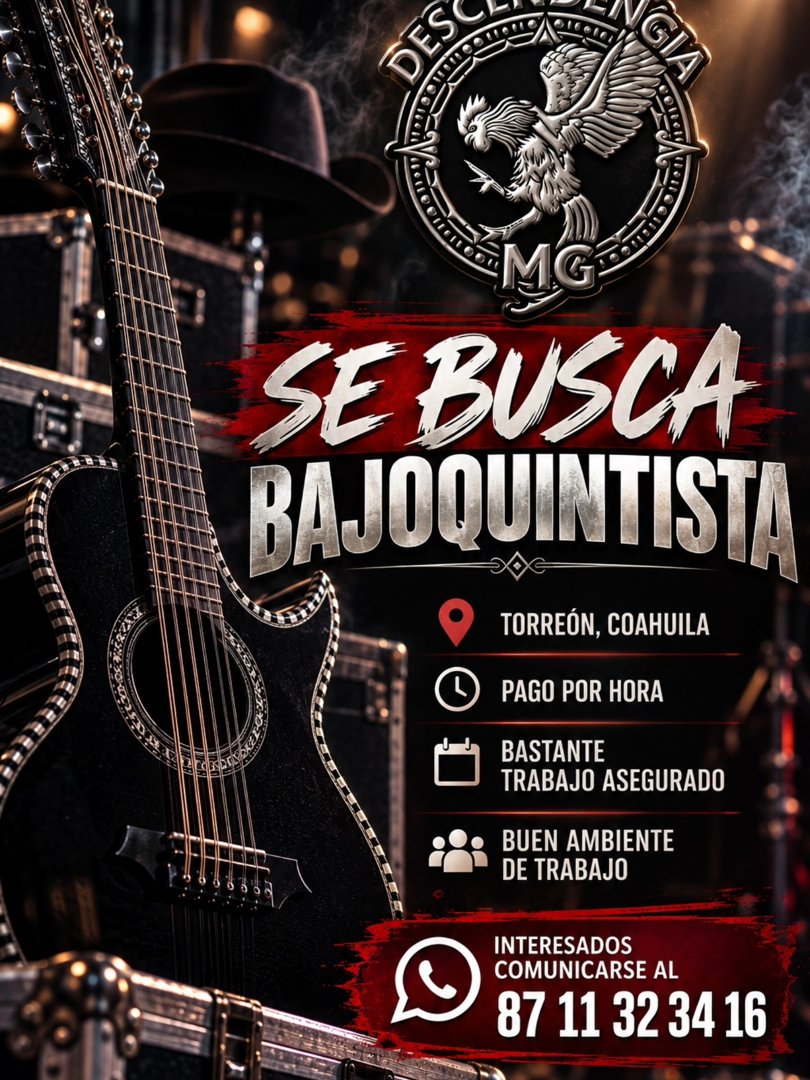 Anuncio de Descendencia MG: bajoquintista