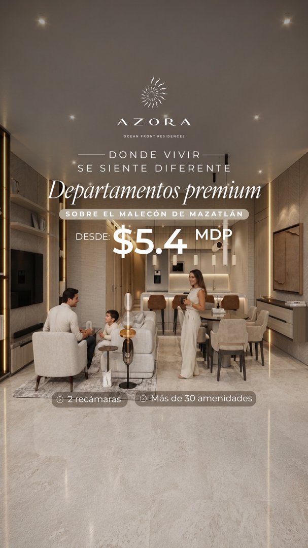 Anuncio de AZORA Ocean Front Residences: Departamentos premium