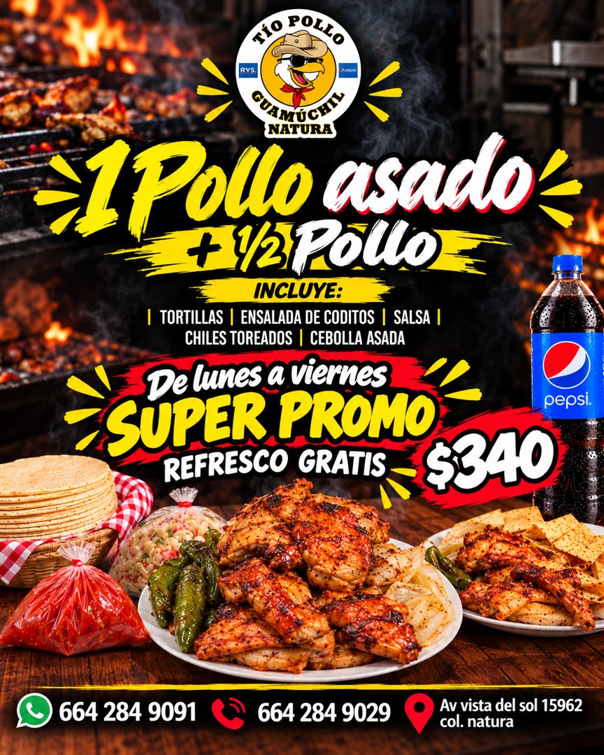 Anuncio de Tio Pollo Guamuchil Natura