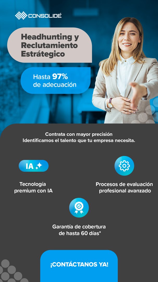 Anuncio de Consolidé: Headhunting y reclutamiento estratégico