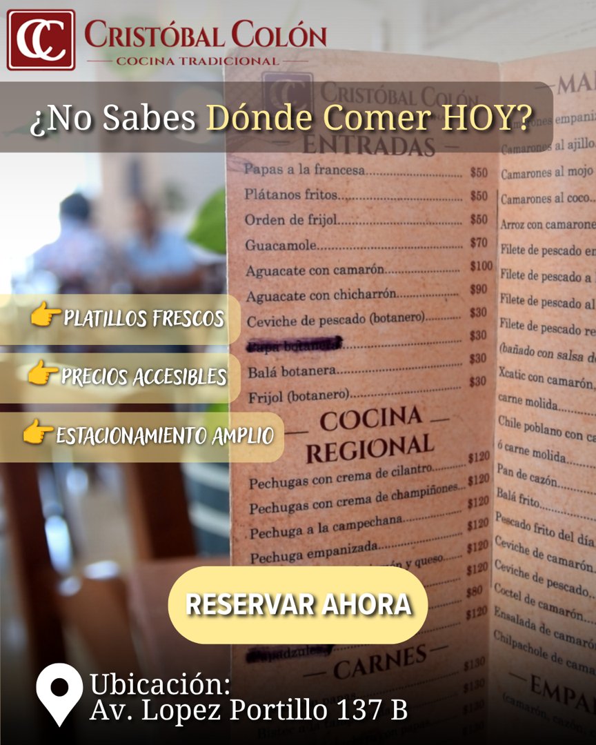 Anuncio de Cristobal Colon - Cocina Tradicional: Restaurante de cocina tradicional