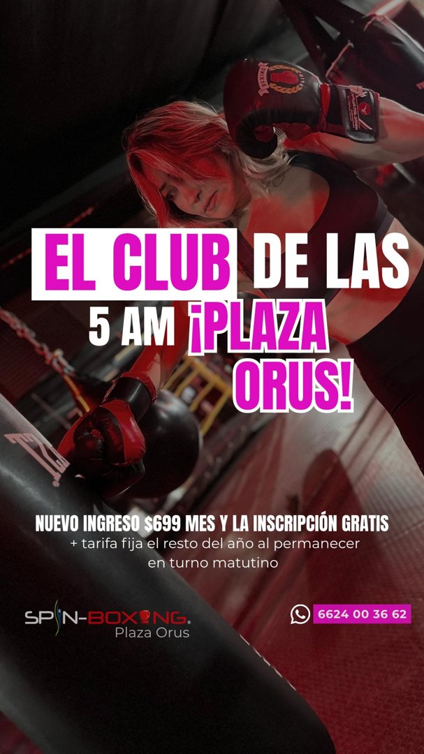 Anuncio de SPIN-BOXING: Clase de spin-boxing