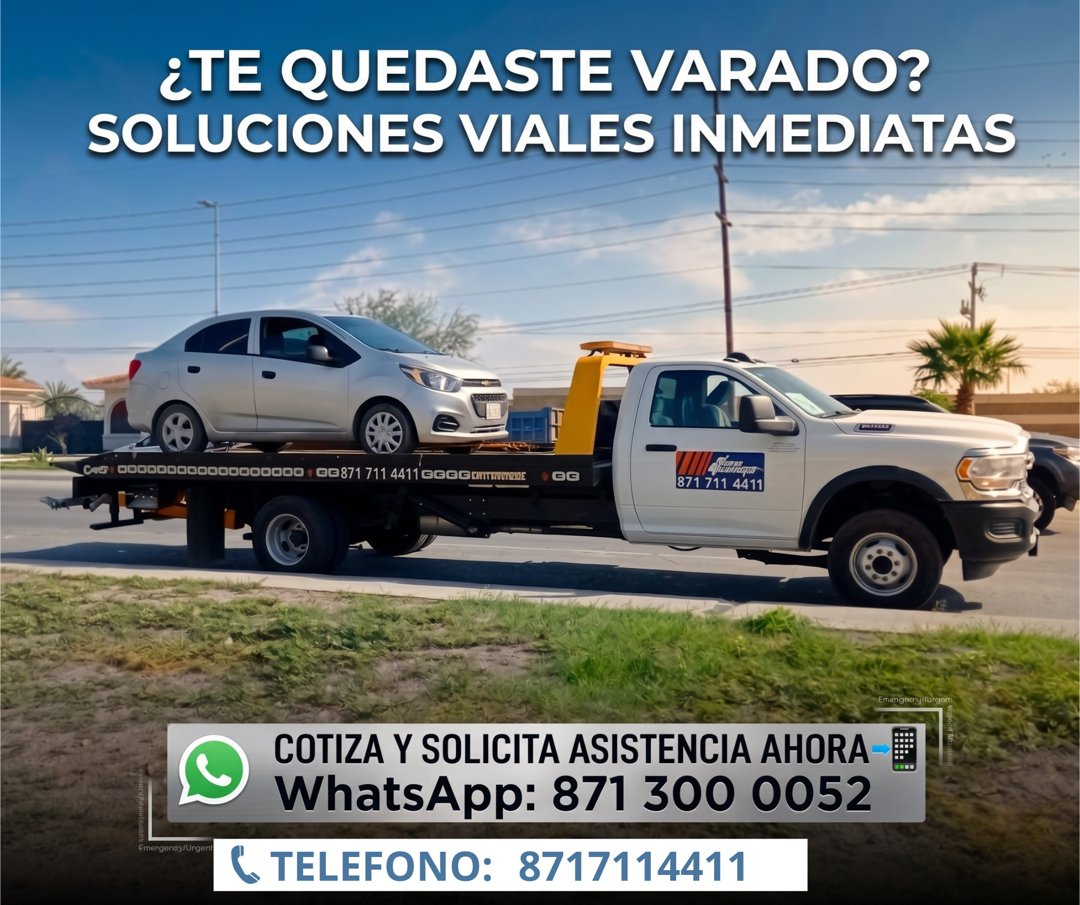 Anuncio de GRUAS BERUMEN: asistencia vial 24 horas
