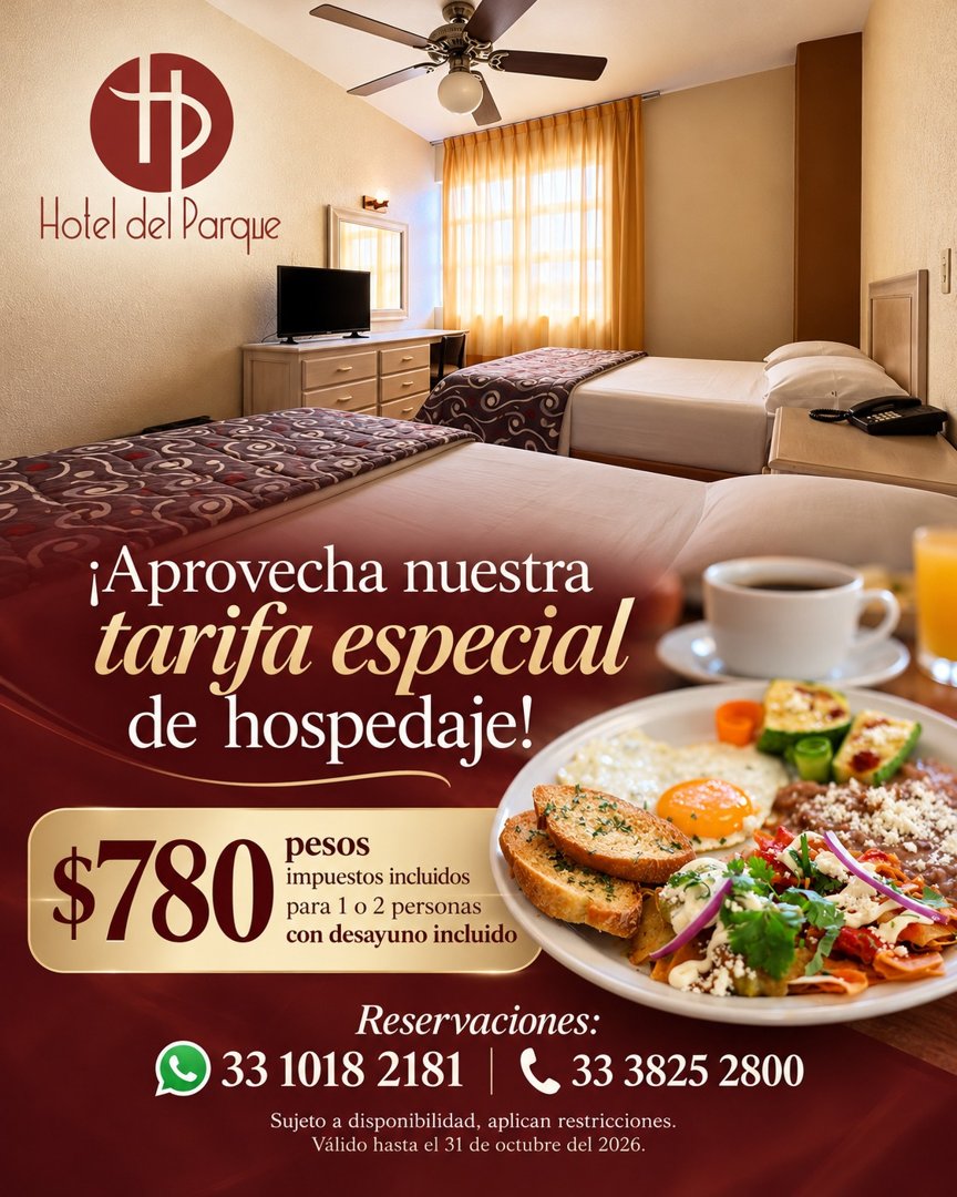 Anuncio de Hotel del Parque Guadalajara: Hospedaje
