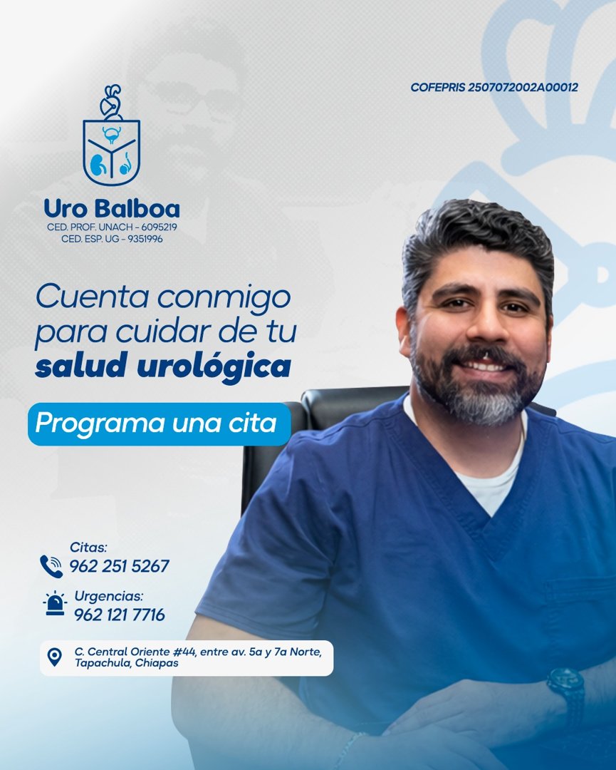Anuncio de Dr. Oscar  Balboa - Urólogo Tapachula
