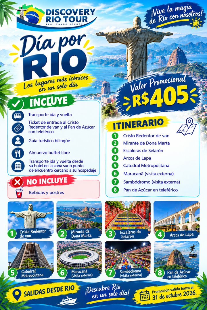 Anuncio de Discovery Rio Tour: tour de un día por Río