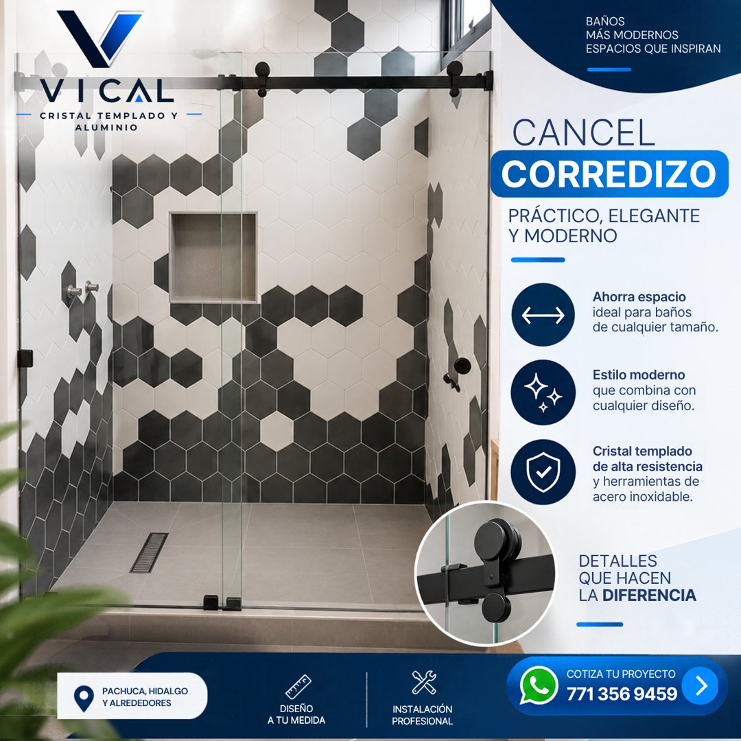 Anuncio de Vical - Cristal Templado y Aluminio: cristal templado y aluminio para canceles