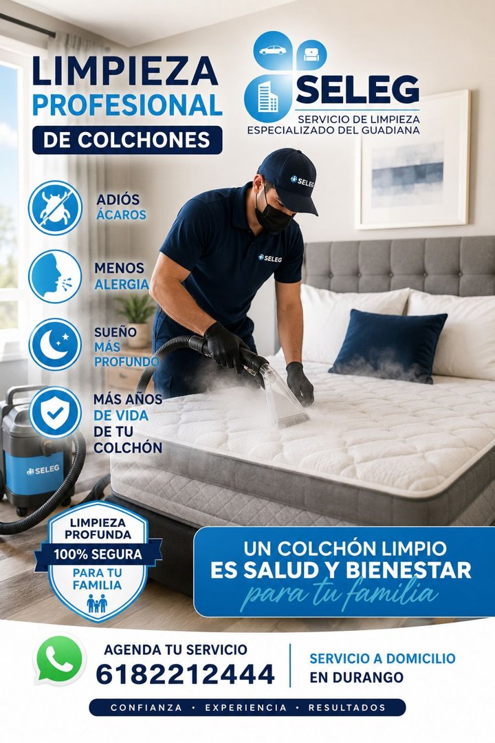 Anuncio de SELEG - Servicios de Limpieza Especializada del Guadiana: Limpieza profesional de colchones