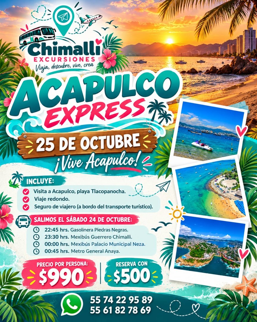 Anuncio de Chimalli Excursiones: Excursión de un día a Acapulco