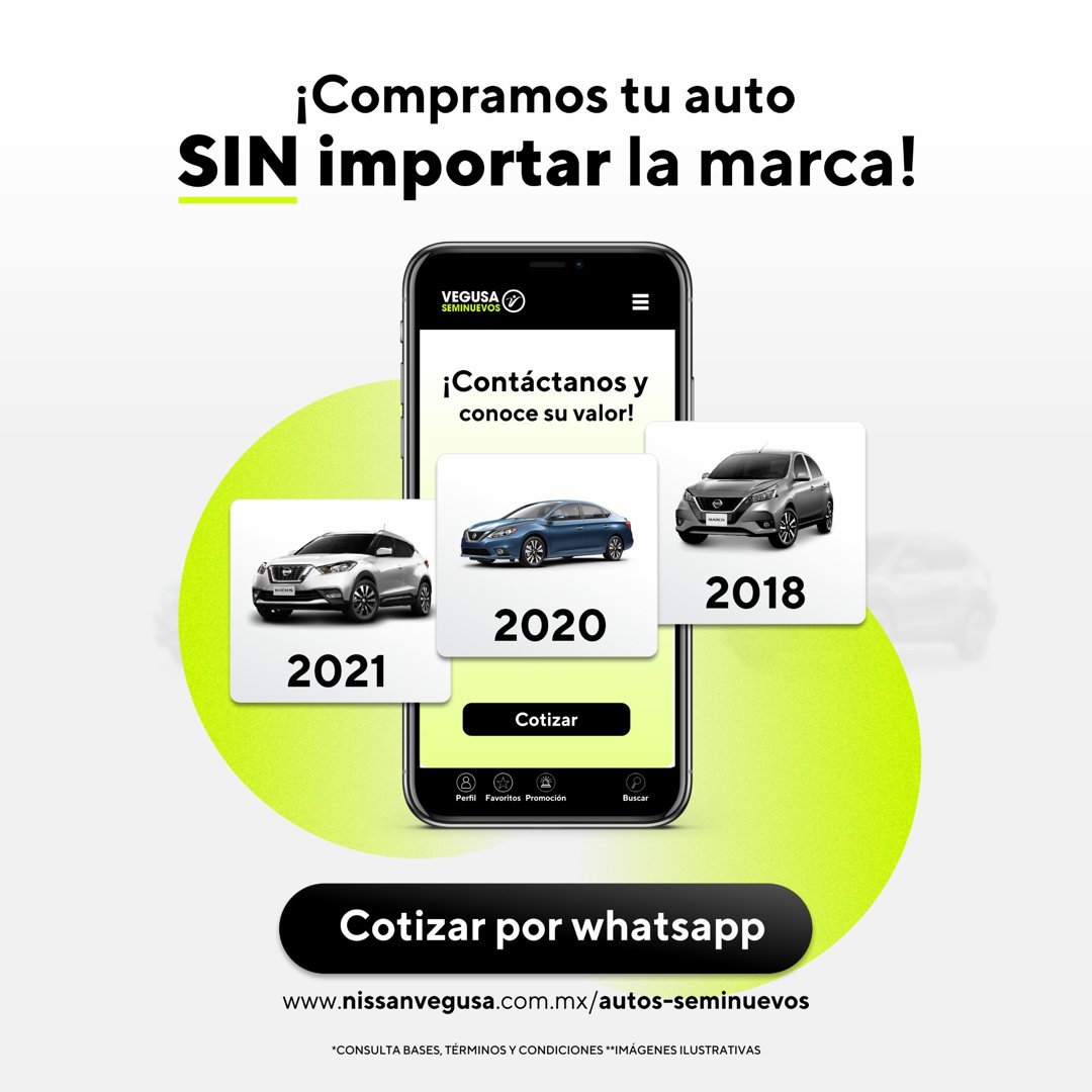Anuncio de Vegusa Seminuevos: Compra de autos seminuevos