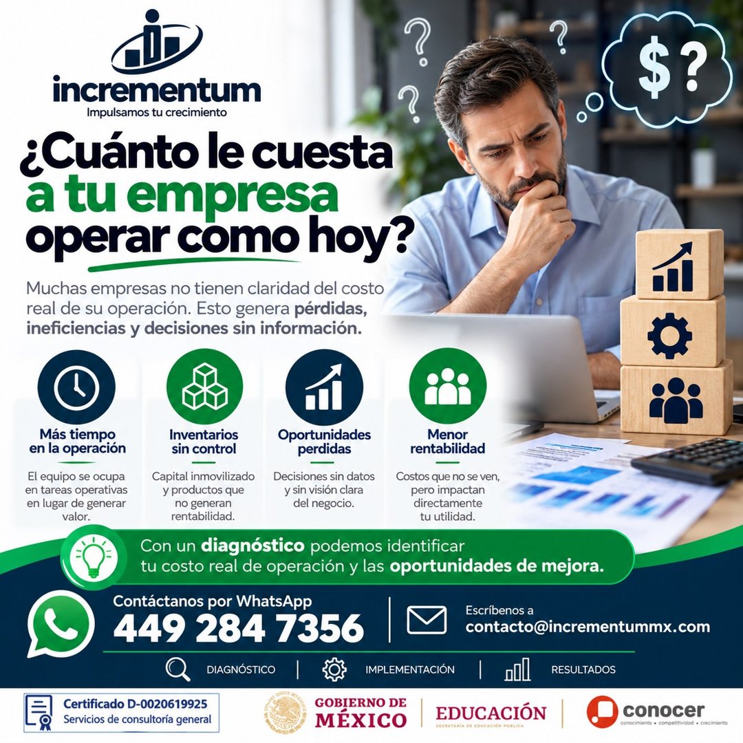 Anuncio de Incrementum: diagnóstico de costos operativos