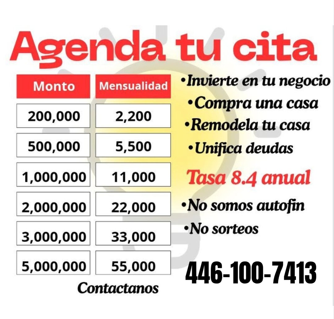 Anuncio de Casa Financiera: préstamos