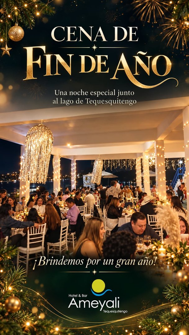Anuncio de Hotel Ameyali Tequesquitengo: Cena de Fin de Año