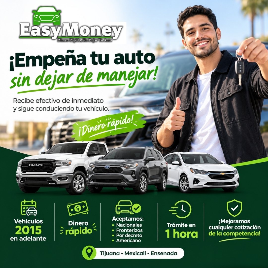 Anuncio de EasyMoney: Empeño de vehículos
