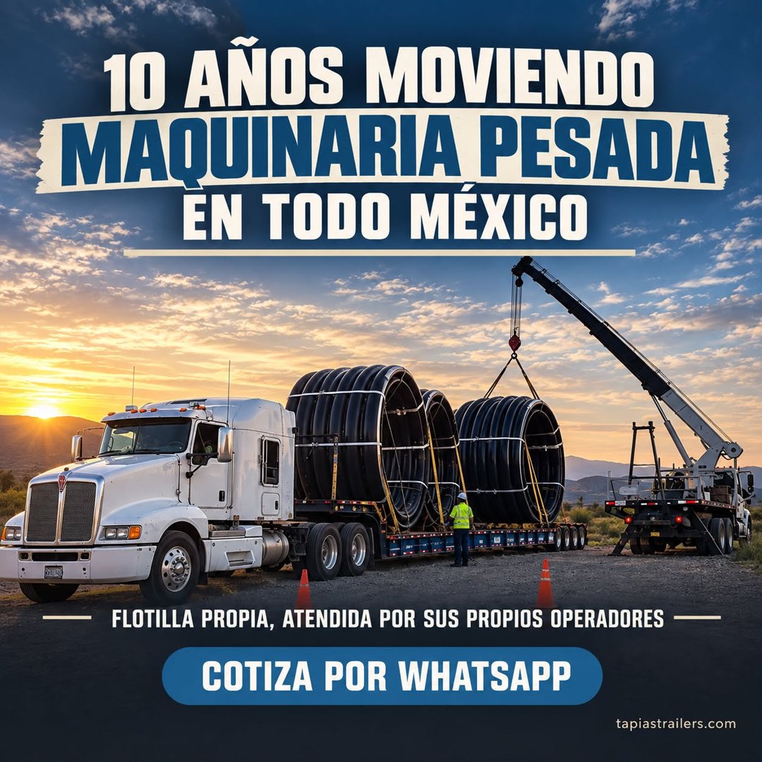 Anuncio de Tapias Trailers: Transporte de maquinaria pesada