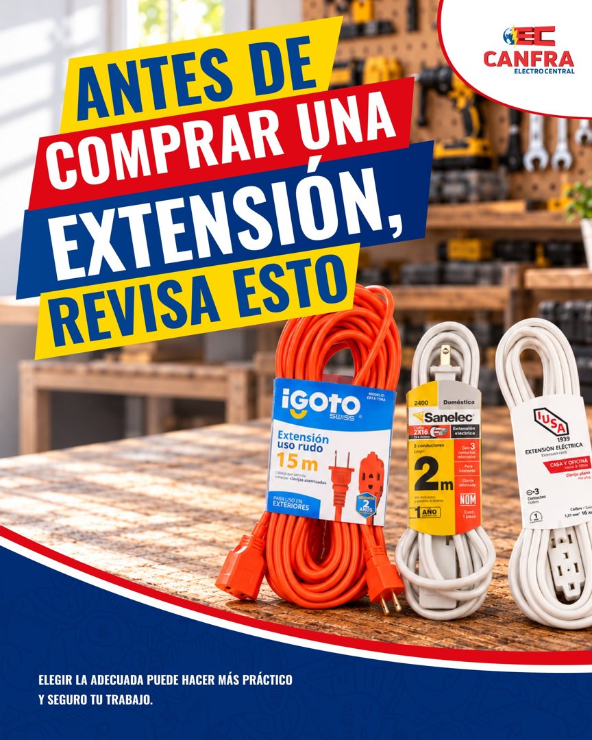 Anuncio de Canfra Electro Central: extensiones eléctricas