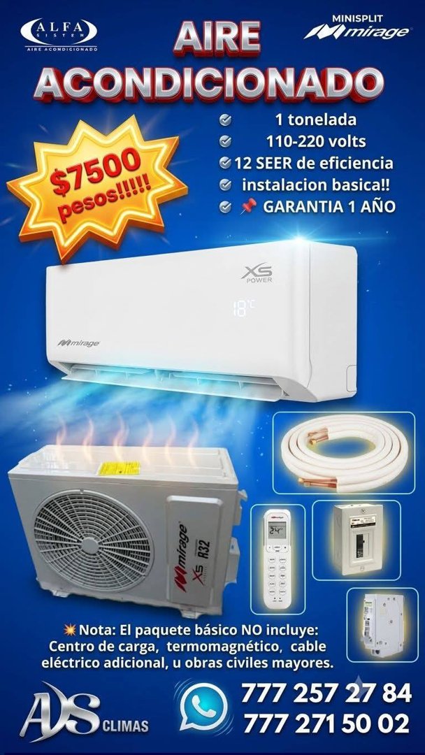 Anuncio de ALFAsistem aire acondicionado: Aire acondicionado minisplit