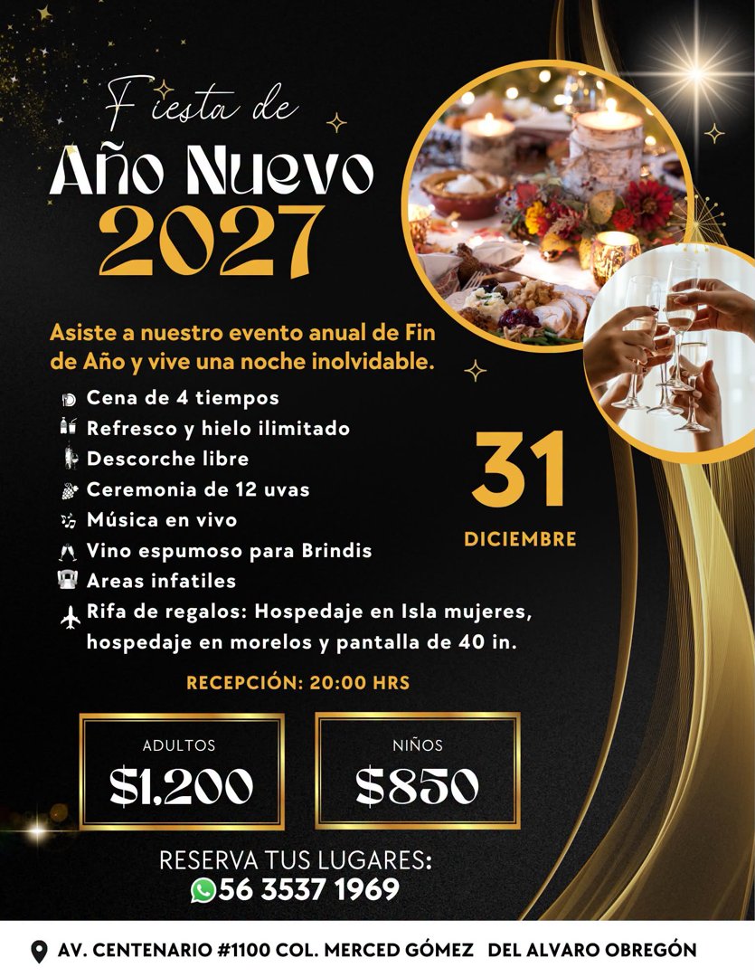 Anuncio de Lienzo Charro La Tapatía #grupoclassic: Fiesta de Año Nuevo 2027
