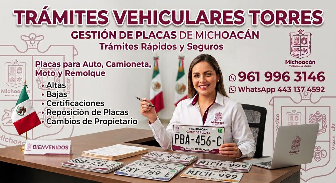 Anuncio de Tramites Vehiculares Torres