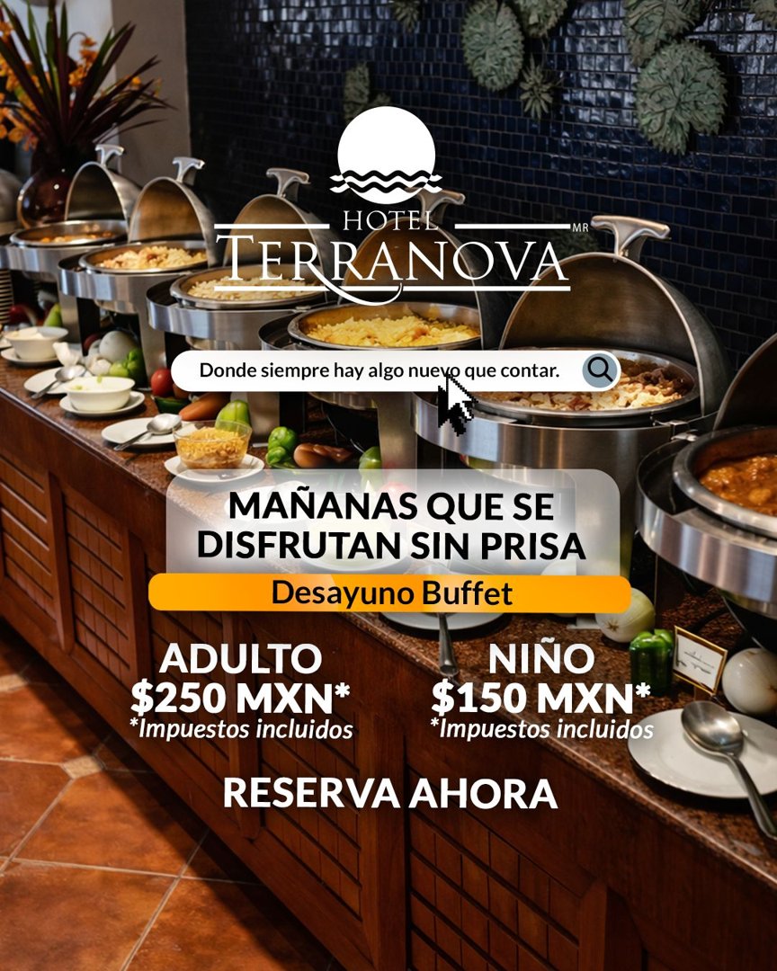 Anuncio de Hotel Terranova: Desayuno Buffet