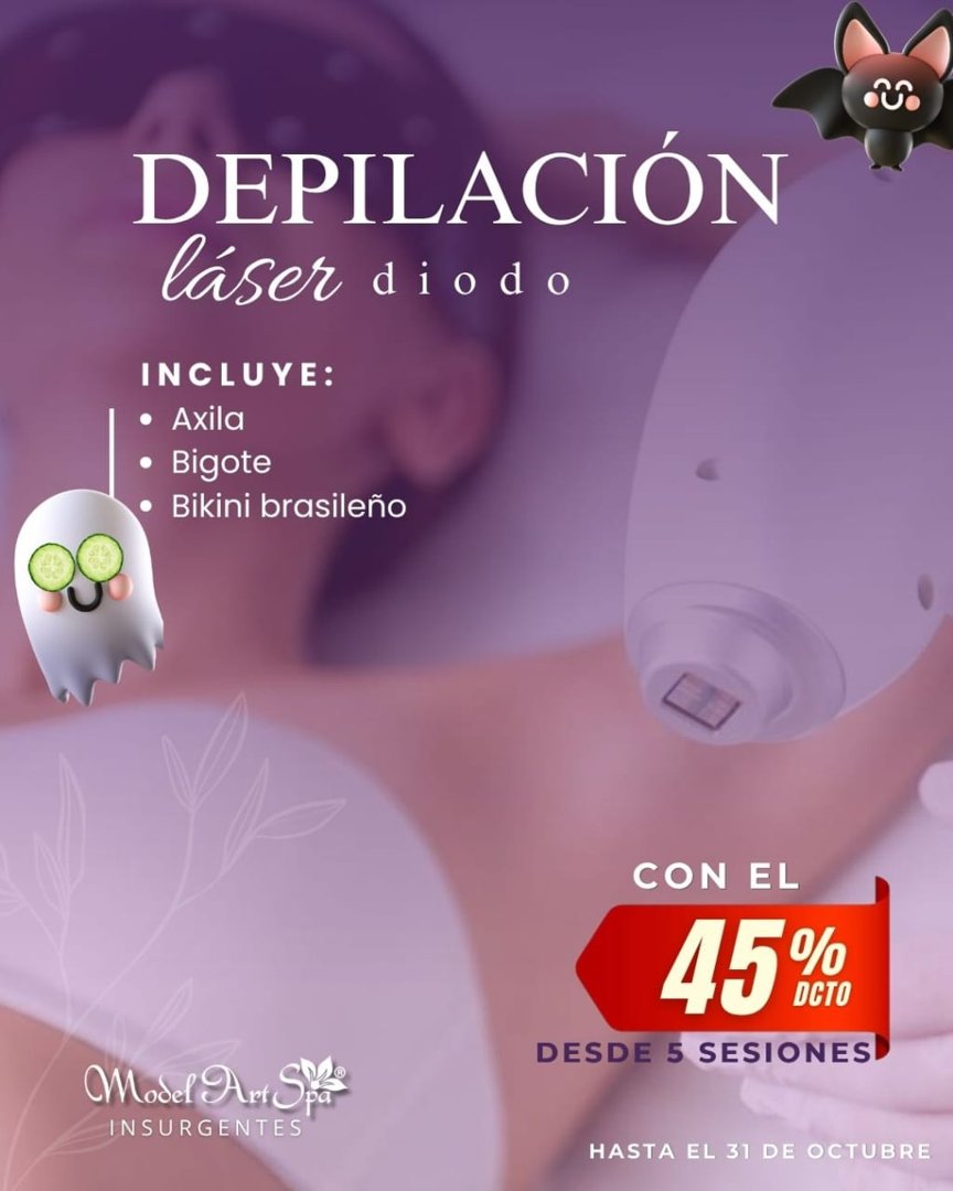 Anuncio de Model Art Spa Insurgentes: Depilación láser diodo