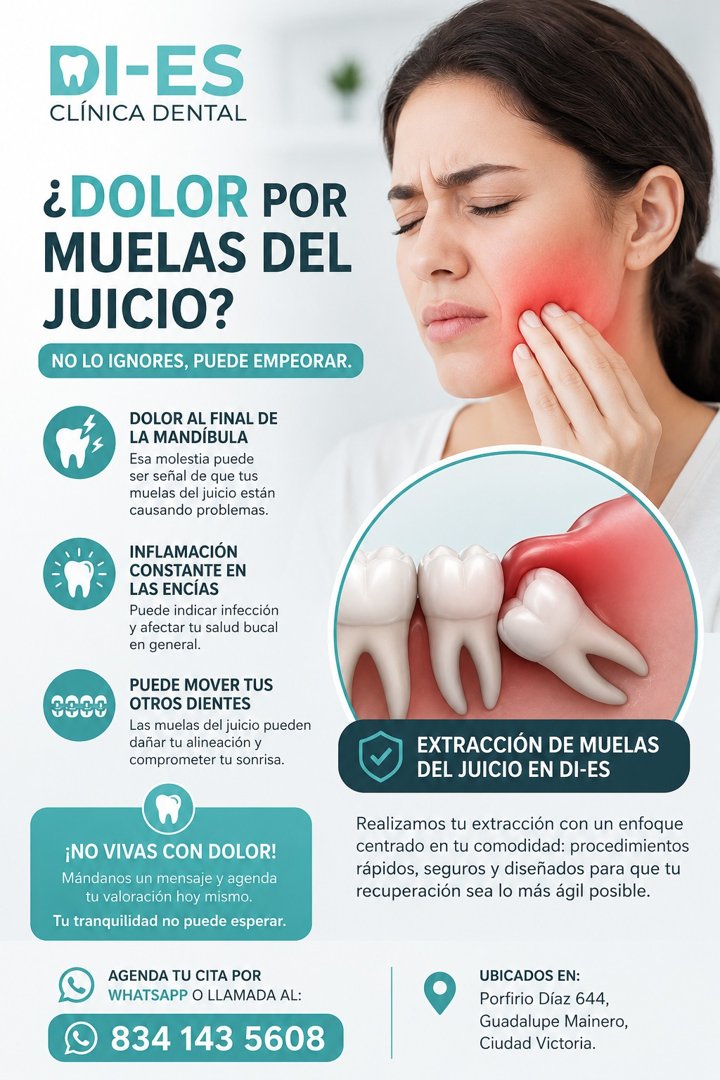 Anuncio de DI-ES Clínica Dental: extracción de muelas del juicio