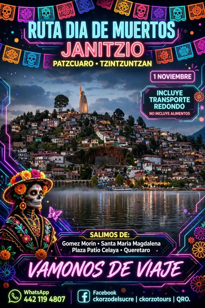 Anuncio de Korzotours: Viaje a Janitzio Día de Muertos