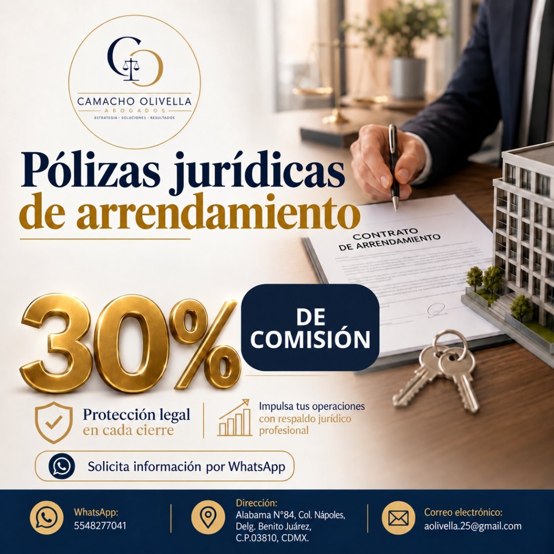 Anuncio de Camacho Olivella Abogados: Pólizas jurídicas de arrendamiento